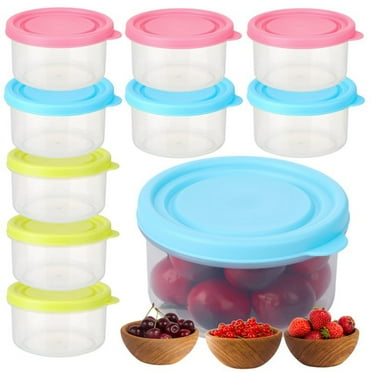 Ferjadq Baby Food Storage Containers 5.6 Oz Jars with Lids Leakproof Reusable 160 ML Food Containers