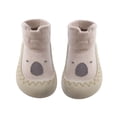 thumbnail image 1 of Ferjadq Baby Knit Upper Non‑Slip Soft Sole Sock Shoes Infant First Walking Walk Wear Socks Khaki,30-36 Months, 1 of 8
