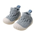 thumbnail image 1 of Ferjadq Baby Sock Shoes Soft Rubber Sole Non Slip Knit Upper Indoor Outdoor Learning Walk Socks for Infant Blue,2-3 Years, 1 of 7