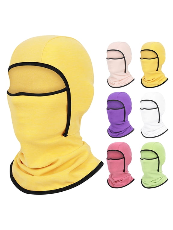 Kids Ski Mask Balaclava for Boys Girls Hood Neck Scarf Outdoor Sports Hot Pink,One Size