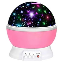 Ferjadq Night Light Projector 360° Rotating Moon Stars Color-Changing Nightlight for Kids Parties
