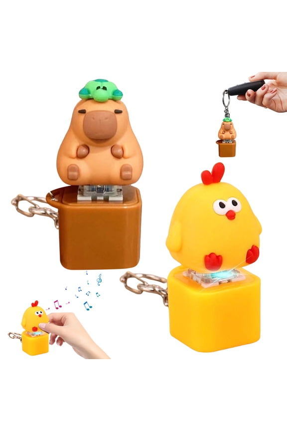 Quacking Fidget Toy Cute Animal Fun Stress Relief Keychain Rechargeable Adults Keyboard Clicker Portable Anxiety Toys