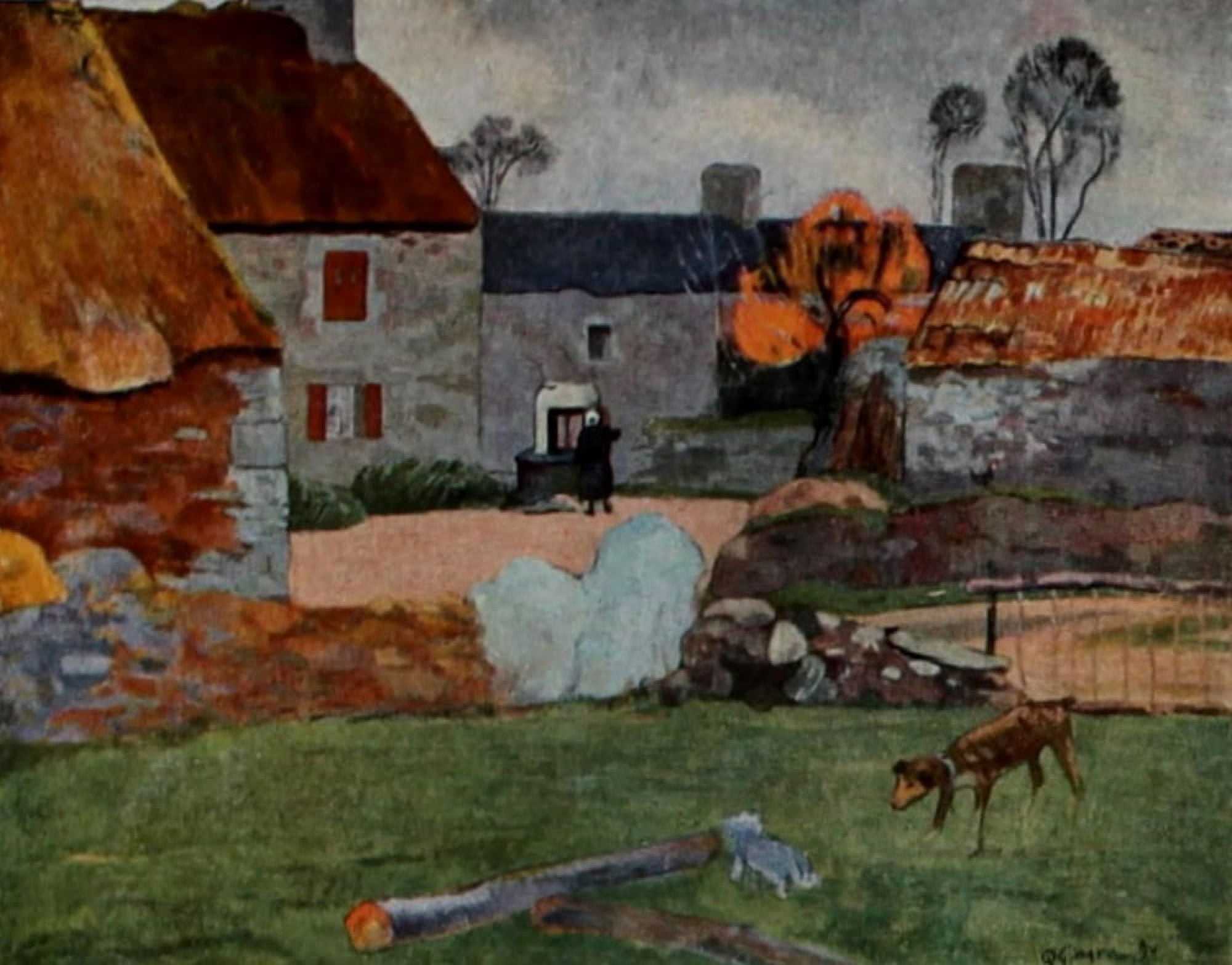 Ferme au Pouldu Canvas Art - P Gauguin (24 x 36)