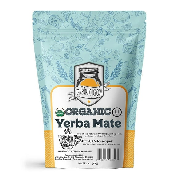 Fermentaholics USDA Certified Organic Loose Leaf Yerba Mate Tea