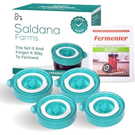 Fermentation Lids Refill Pack, Mason Jar Airlock Lid Kit, Fermenting Lids for Wide Mouth Mason Jars, Kimchi, Pickle, and Sauerkraut Fermentation, Pack of 4$$Home Decor, Kitchen, & Other