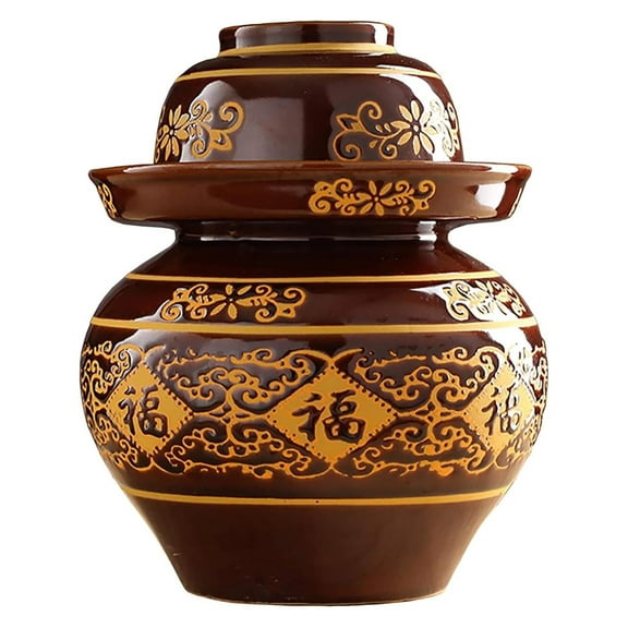 Fermentation Pot Traditional Chinese Kimchi Jars, Large Household Pickle Jar For Sauerkraut Kimchi Pickles Yogurt Preservation, [Energy Class A]