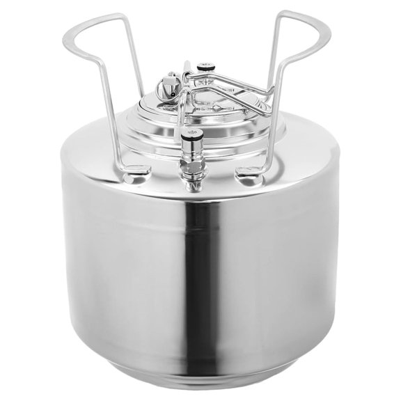 Fermentation Vat, Stainless Steel Beer Brewing Kegs 1.6 Gallon Mini Ball Lock Keg System Square Home Brewing Keg Storage Tools for Brewing Beverages, Fluids, Chemicals