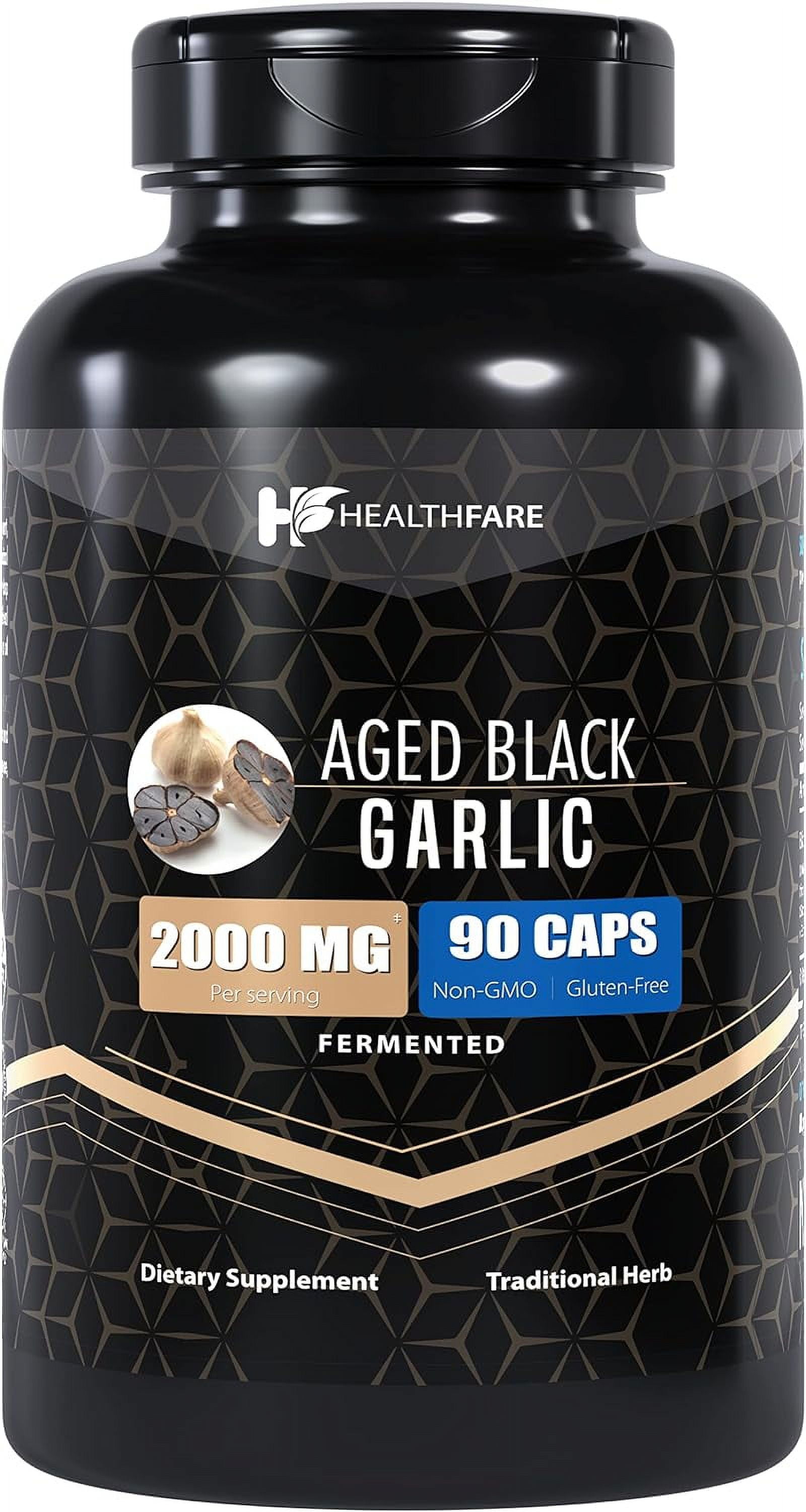Fermented Black Garlic Extract Dietary Supplement 2000mg Maximum