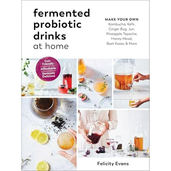 Pre-Owned Fermented Probiotic Drinks at Home: Make Your Own Kombucha, Kefir, Ginger Bug, Jun, Pineapple Tepache, Honey Mead, Beet Kvass, and More (Paperback) 1615194487 9781615194483