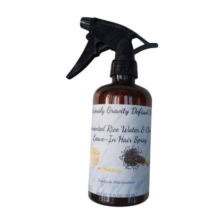 Fermented Rice Water & Cloves Scalp Treatment – OIL-FREE Leave-In Spray (12 Fl Oz) For Thinning Hair, Balding, and Alopecia-Prone Scalps | Safe for Dreadlocks, Curly, Fine & Damaged Hair