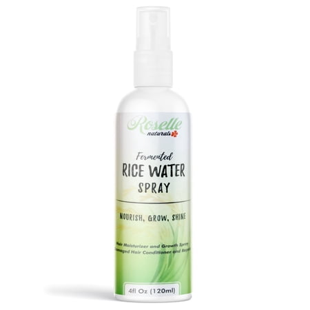 Roselle Naturals Rice Water Hair Spray Conditioner, 4 oz