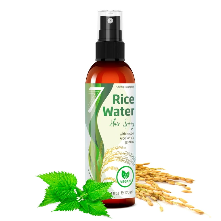 Fermented Rice Water for Hair Growth - with Nettle, Aloe Vera & Jasmine -  Seven Minerals (4 fl oz) - Walmart.com