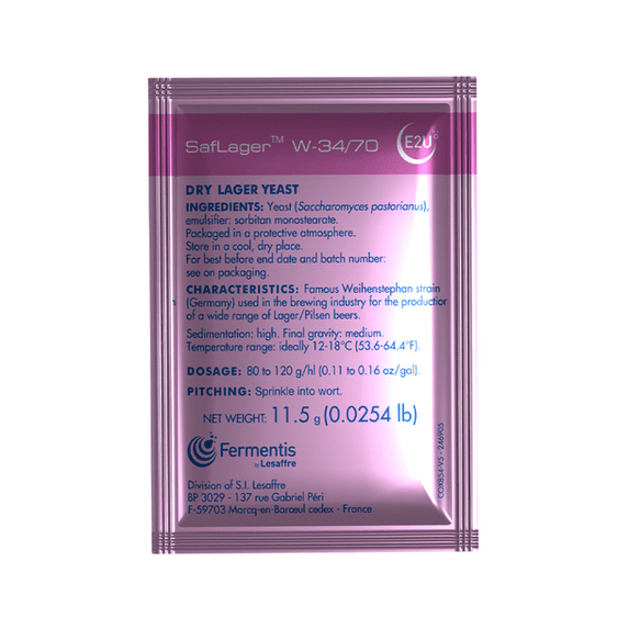 Yiest Image Fermentis Saflager W-34/70 Dry Lager Yeast - Walmart.com