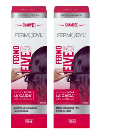Fermodyl fermo five shampoo 400 ml (2 PACK) NUEVA PRESENTACION! MAYOR RESISTENCIA PARA EVITAR CAIDA