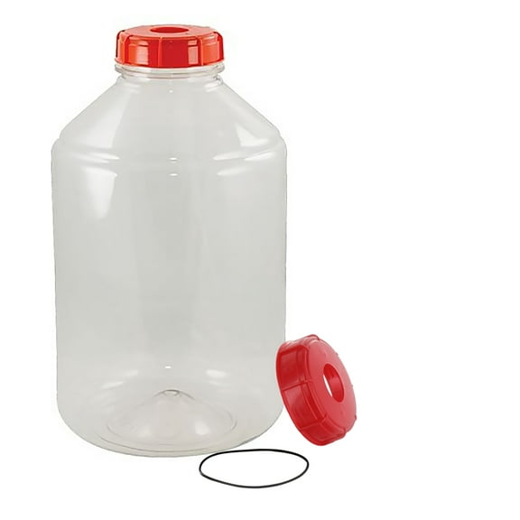 Fermonster PET Plastic 6 Gallon Wide Mouth Carboy With Extra Drilled Lid and Gasket