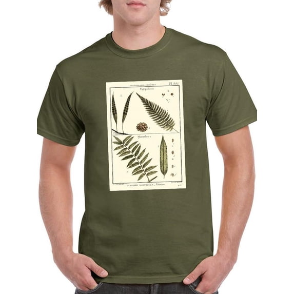 Fern Classification I T-Shirt Men -Denis Diderot Designs, Male x-Large