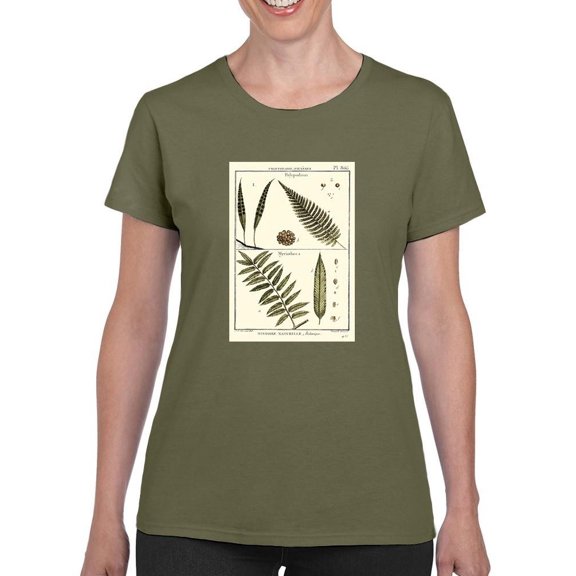Fern Classification I T-Shirt Women -Denis Diderot Designs, Female Medium