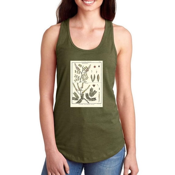 Fern Classification Ii Racerback Tank Women -Denis Diderot Designs, Female XX-Large