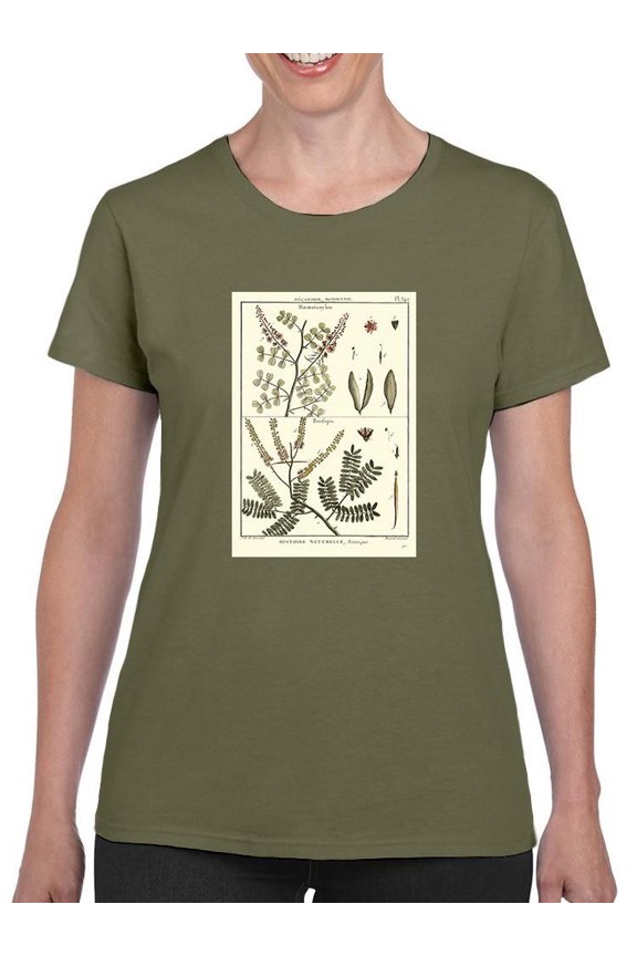 Fern Classification Ii T-Shirt Women -Denis Diderot Designs, Female x-Large