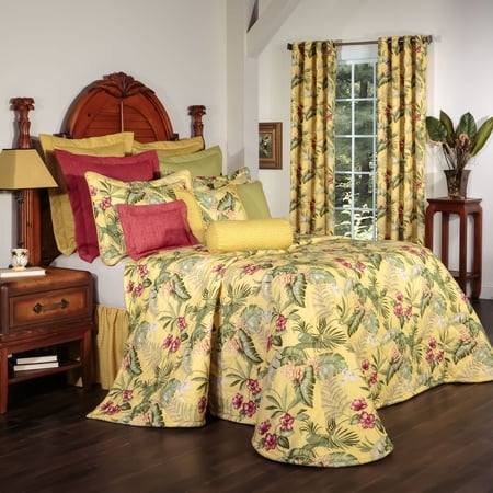 Fern Gully Yellow Bedspreads (Twin110"longx81"wide)