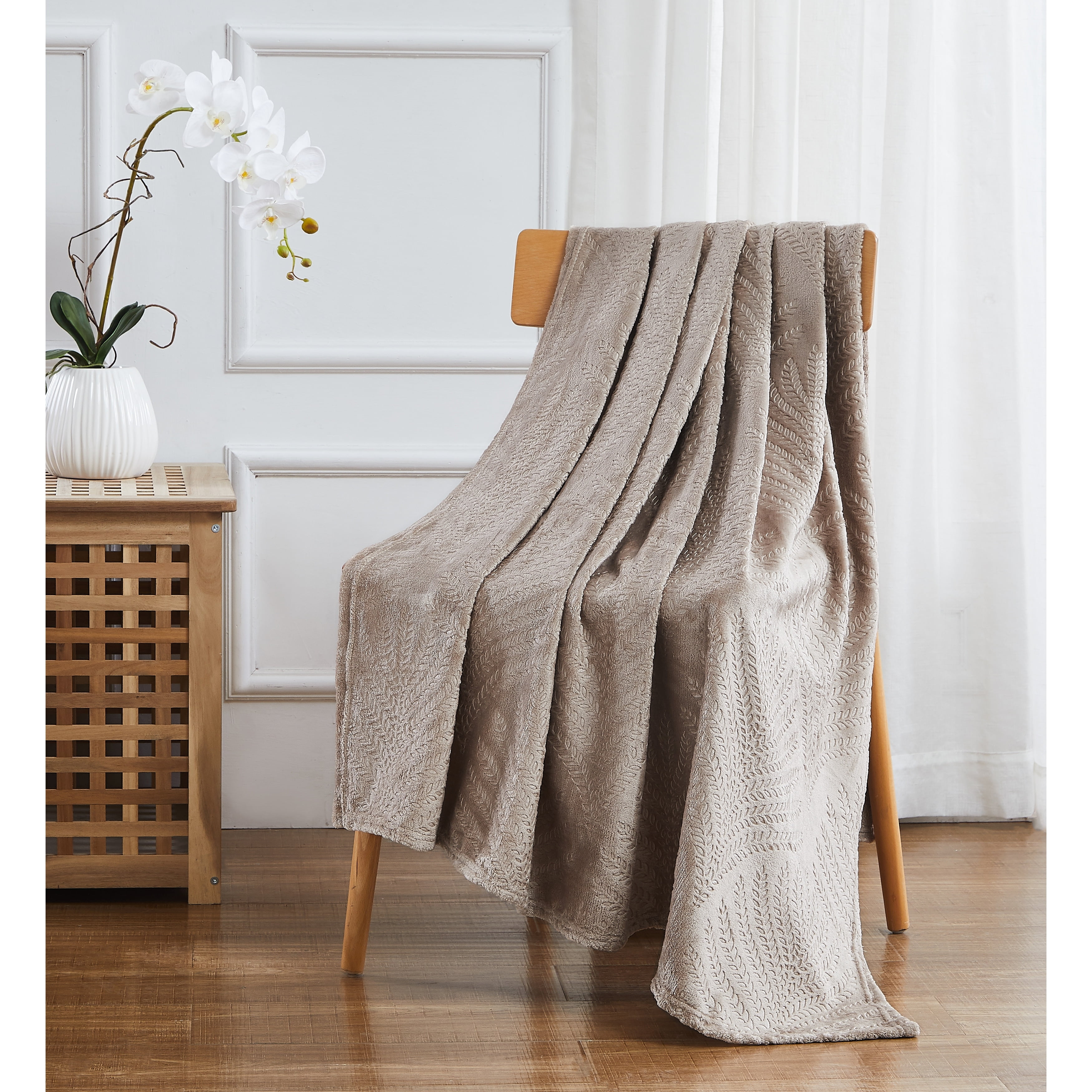 Teal Herringbone Plush Flannel Weighted Throw Blanket 50" x 70"