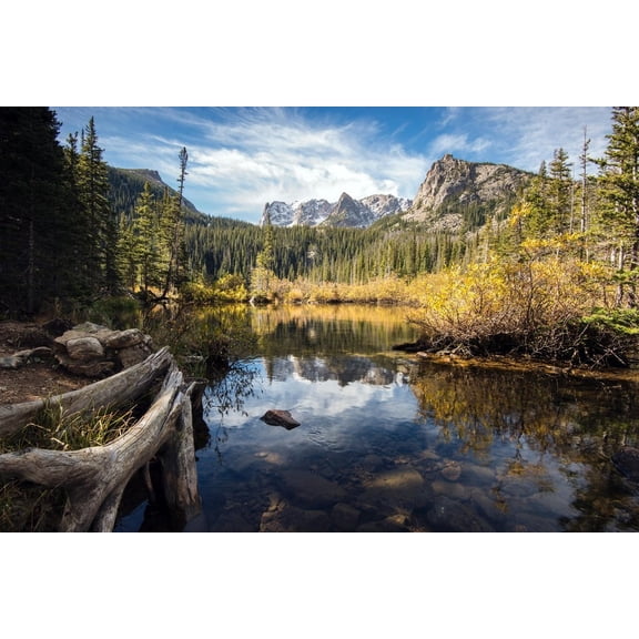 Fern Lake Colorado Rocky Mountain National Park Photo Photograph Cool Wall Art Print Poster