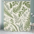 thumbnail image 1 of Fern Leaf Leaves Sage Green Shower Curtain for Bathroom Decor 72Wx72H Rural Eucalyptus Plant Natural Farmhouse Floral Botanical Art Printed Fabric Polyester Waterproof 12 Pack Plastic Hooks, 1 of 6