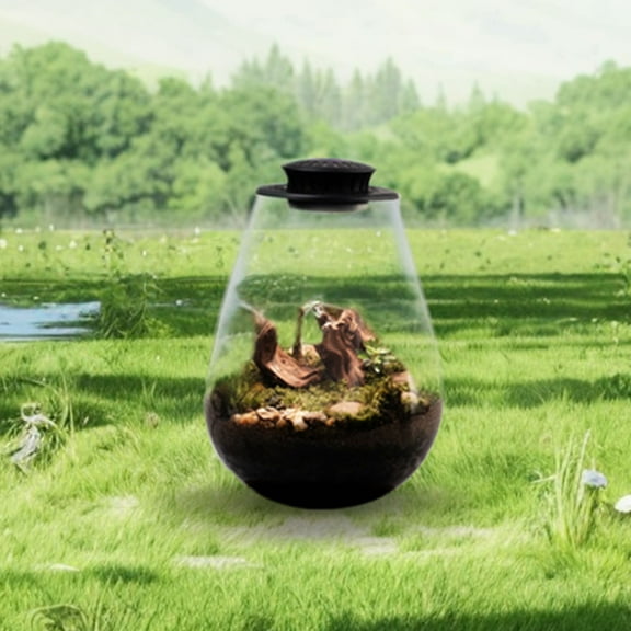 Fern Moss Micro-landscape Grow Light with Timer Plant Grow Light Fern Moss Micro-Landscape Grow Light (Black M)