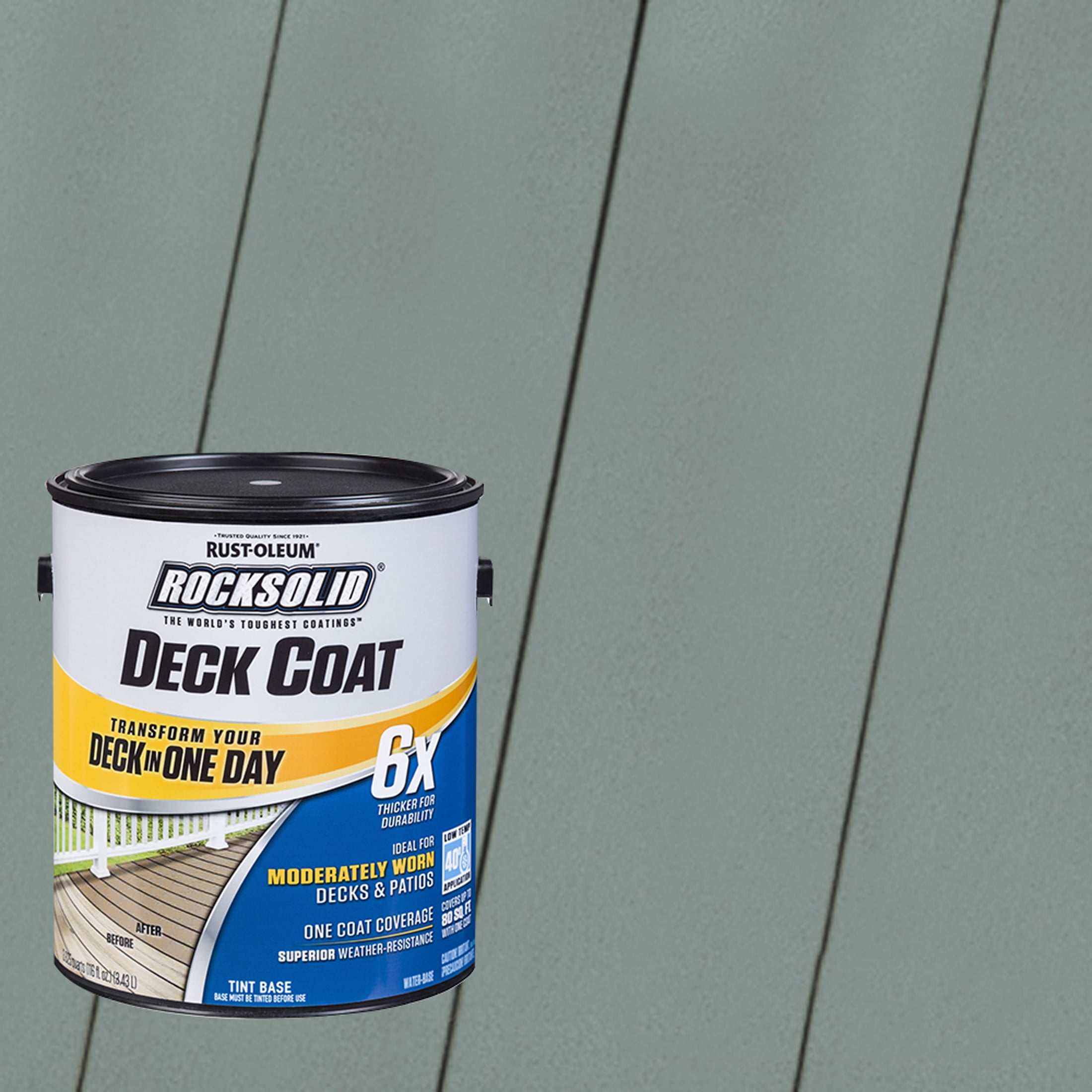 Fern, Rust-Oleum RockSolid 6X Exterior Wood Deck Coat-319633T, Gallon ...