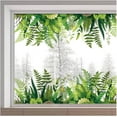 thumbnail image 1 of Fern Window Sticker Pteridophyte Green Leaves Large Static Window Clings Reusable Anti Collision Non-Adhesive Window Decal to Prevent Birds Strikes for Home Room Sliding Glass Door 15x46, 1 of 7