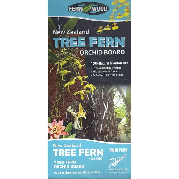 Fern Wood New Zealand Tree Fern Orchid Board Panel 12x12x1 Twin Pack