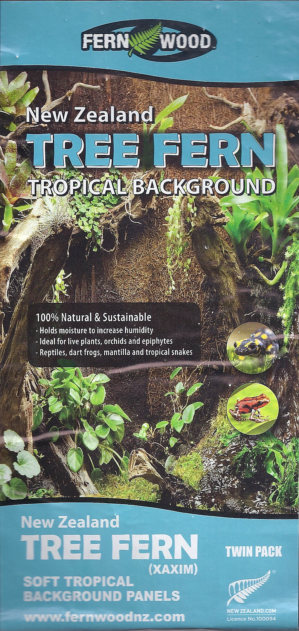 New Zealand Tree Fern Tropical Background Panels Twin Pack