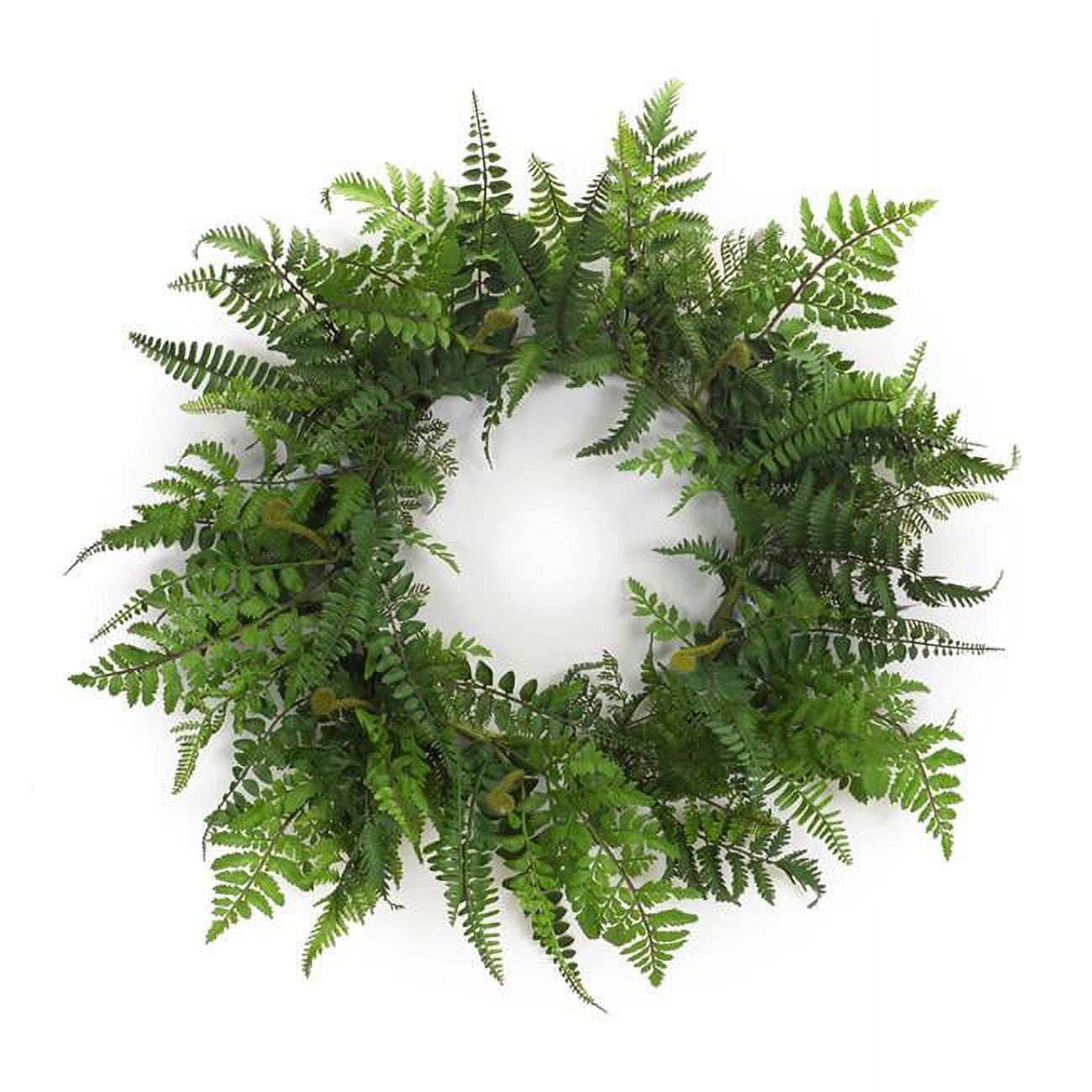 Elegant Outdoor 24" Artificial Fern Wreath with Natural Twig Base