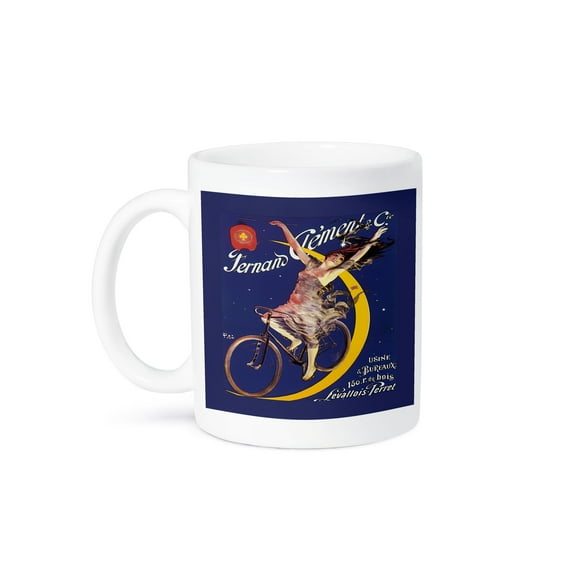 3dRose, Fernan Clement and Cie Paris France Vintage Bicycle Advertising Poster, 11oz Mug