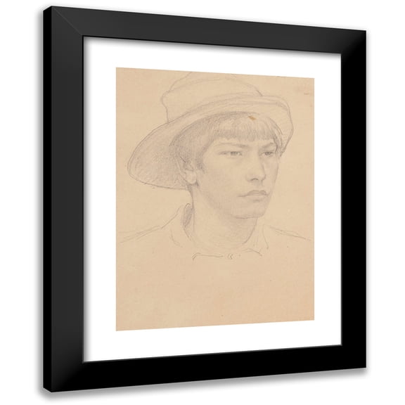 Fernand Cormon 11x14 Black Modern Framed Museum Art Print Titled - Young Man