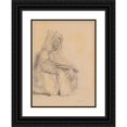 thumbnail image 1 of Fernand Cormon 11x14 Black Ornate Wood Framed Double Matted Museum Art Print Titled: Arab Arab (1875), 1 of 5