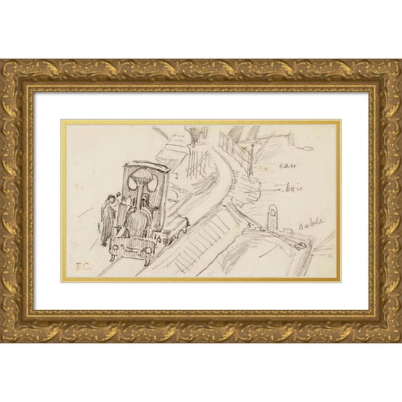 Fernand Cormon 24x16 Gold Ornate Framed and Double Matted Museum Art Print Titled - Quays