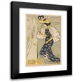 thumbnail image 1 of Fernand Fau 17x24 Black Modern Framed Museum Art Print Titled - Poster for the Fourteenth Exhibition of the Salon Des 100 (1895), 1 of 5