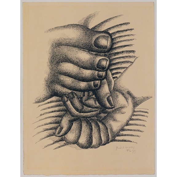 Fernand Lger - Foot and Hands Poster Print - Apple Collection Vintage (19 x 24)