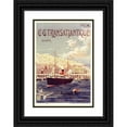 thumbnail image 1 of Fernand Le Quesne 11x14 Black Ornate Wood Framed Double Matted Museum Art Print Titled: Cie.Cle Transatlantique, Algiers (1901), 1 of 5