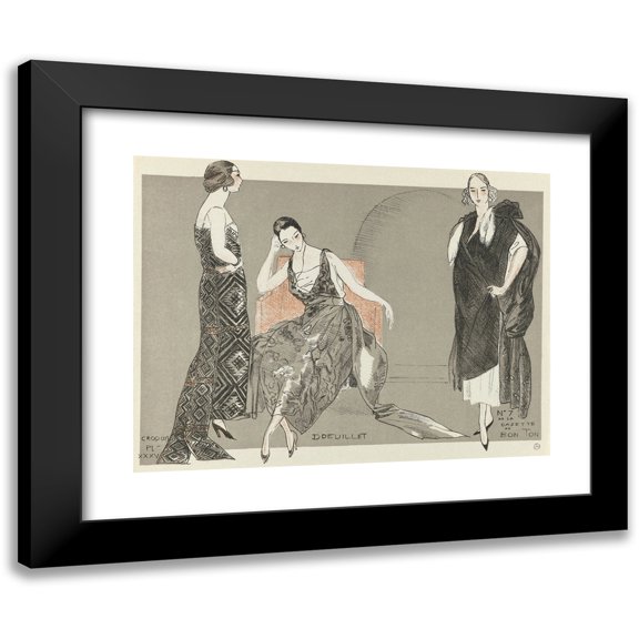 Fernand Siméon 14x12 Black Modern Framed Museum Art Print Titled - Doeuillet (1920)