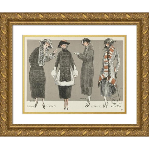 Fernand Siméon 24x19 Gold Ornate Framed and Double Matted Museum Art Print Titled - Worth / Beer / Worth (1920)