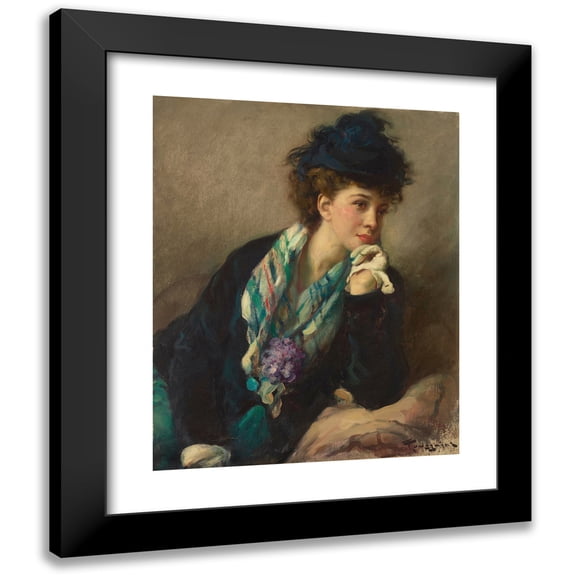 Fernand Toussaint 12x14 Black Modern Framed Museum Art Print Titled - Reverie