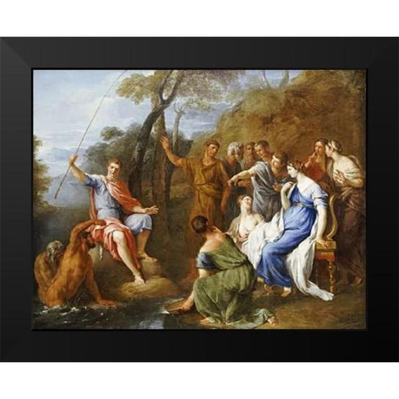 Fernandi, Francesco 24x20 Black Modern Framed Museum Art Print Titled - A Mythological Fishing Party