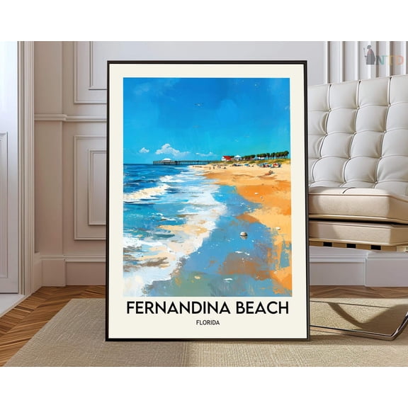Fernandina Beach Florida Coast Poster Unframed Paper Print