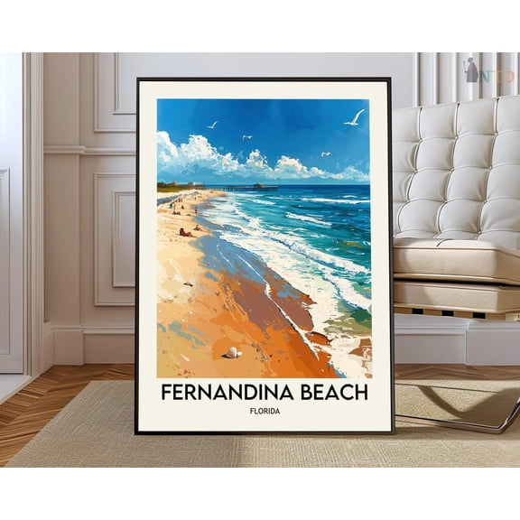 Fernandina Beach Nassau County Poster Unframed Paper Print