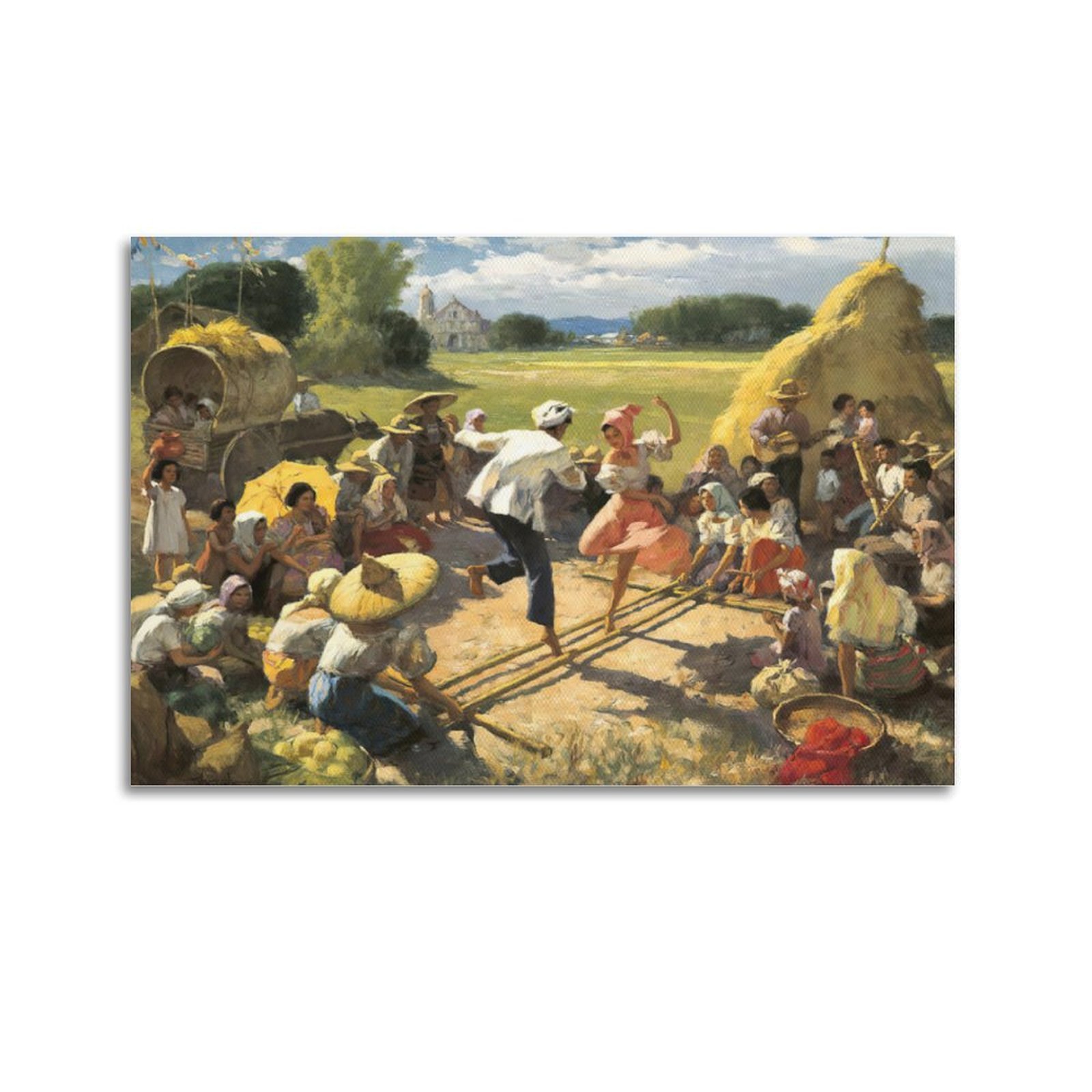 Fernando Amorsolo Painting Vintage Poster Picture Print Wall Art Poster Painting Canvas Posters ...