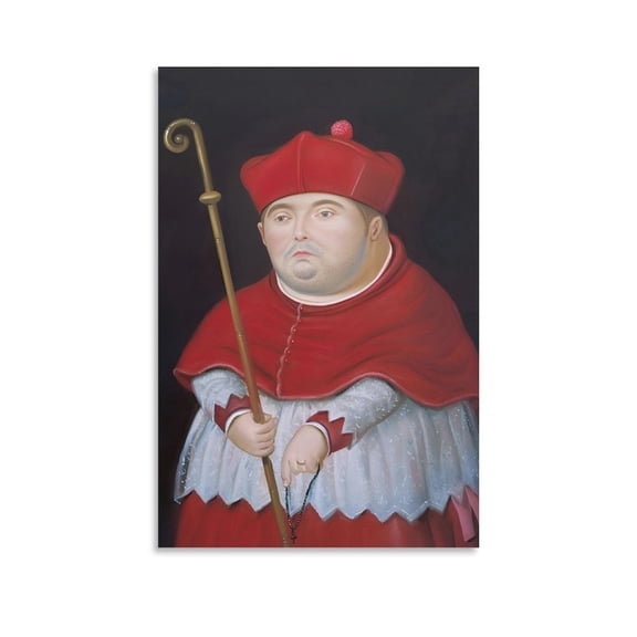 Fernando Botero Cardenal Paintings Wall Art Poster Room Aesthetic Poster Print Art Wall Painting Canvas Posters Gifts Modern Bedroom Decor 08x12inch(20x30cm)