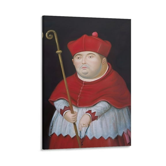 Fernando Botero Cardenal Paintings Wall Art Poster Wall Art Poster Gifts Bedroom Prints Home Decor Hanging Picture Canvas Painting Posters 20x30inch(50x75cm)