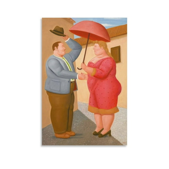 Fernando Botero Goodmorning Artworks Picture Print Poster Wall Art Painting Canvas Gift Decor Home Posters Decorative 16x24inch(40x60cm)